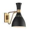 Joan Single Wall Light in Midnight Black & Burnished Brass