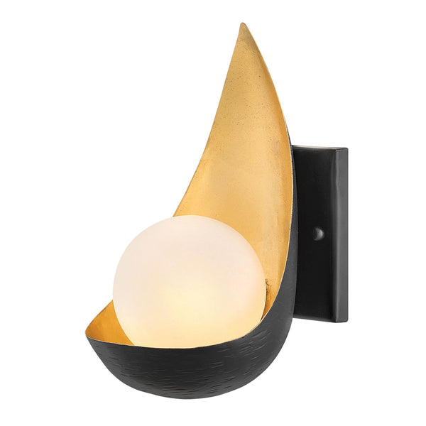 Ren Wall Light in Black & Gold