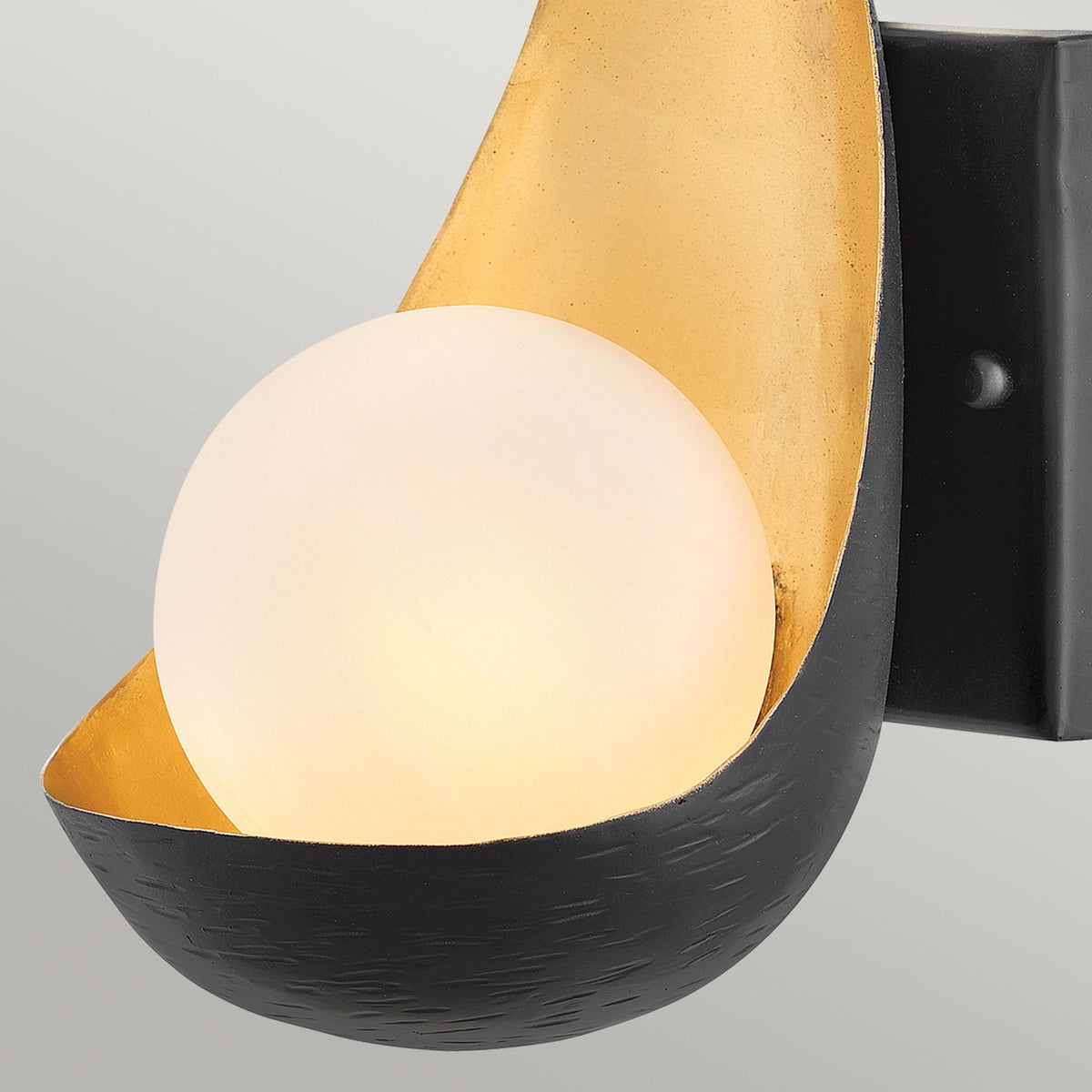 Ren Wall Light in Black & Gold
