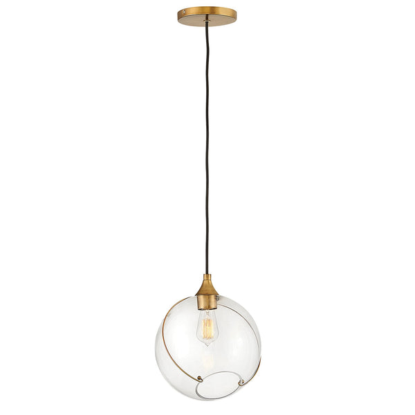Skye Single Light Pendant in Heritage Brass