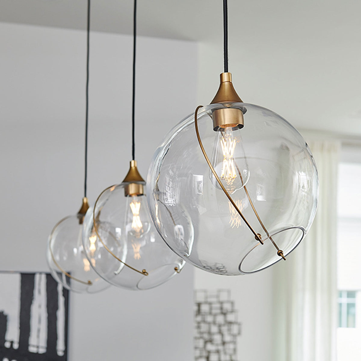 Skye Single Light Pendant in Heritage Brass
