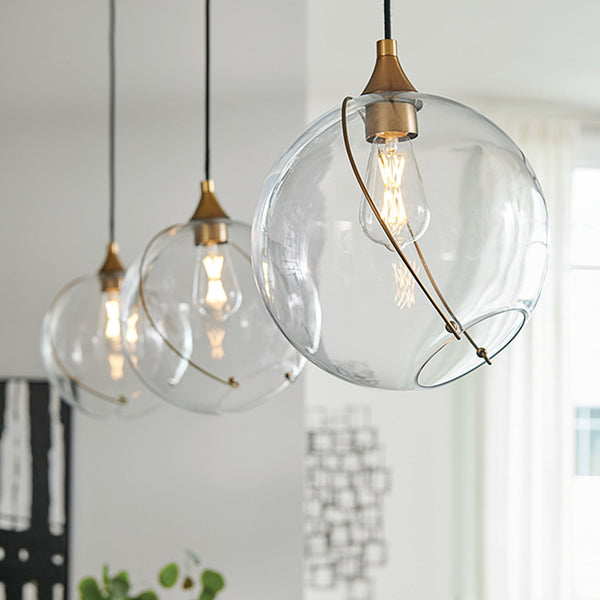 Skye Single Light Pendant in Heritage Brass