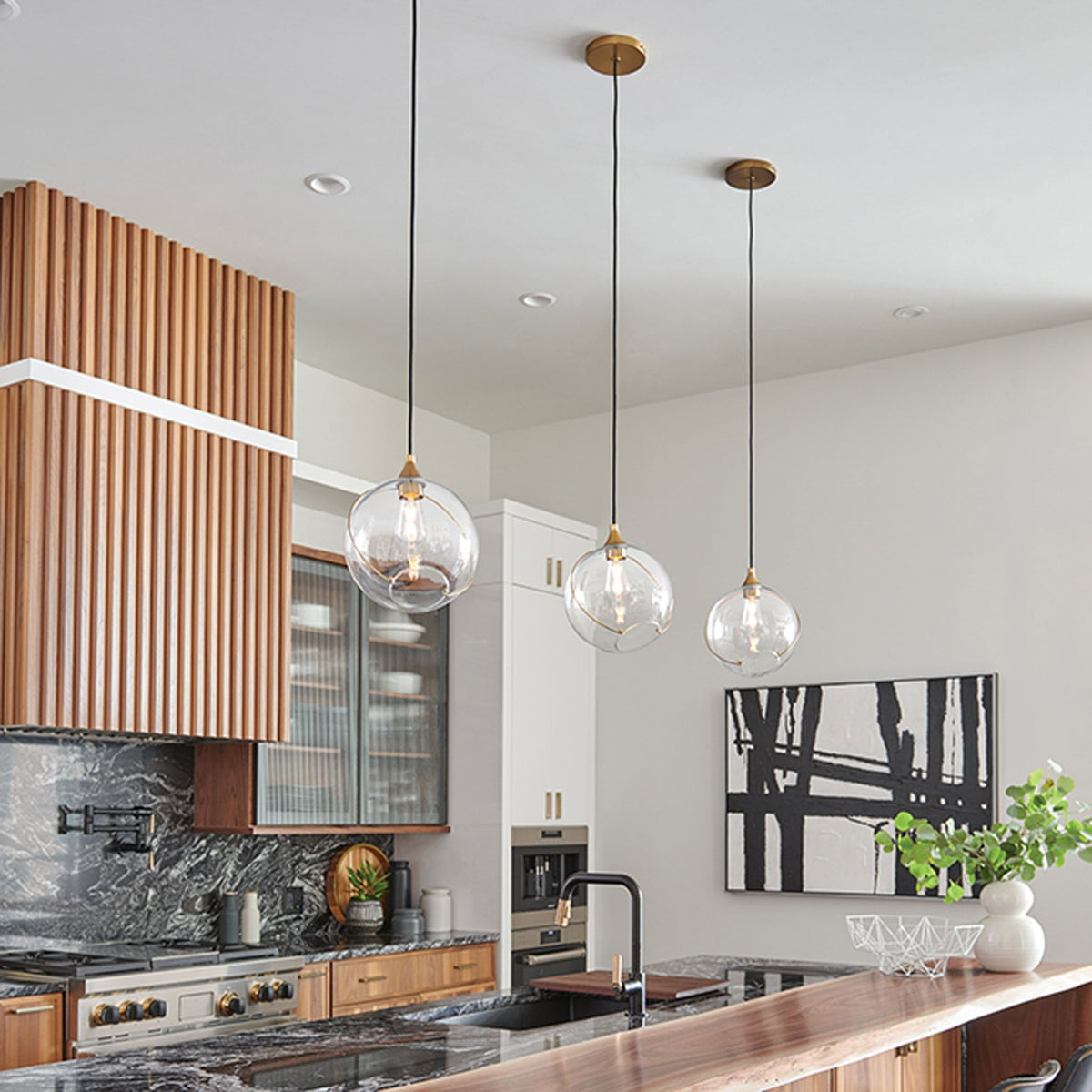 Skye Single Light Pendant in Heritage Brass