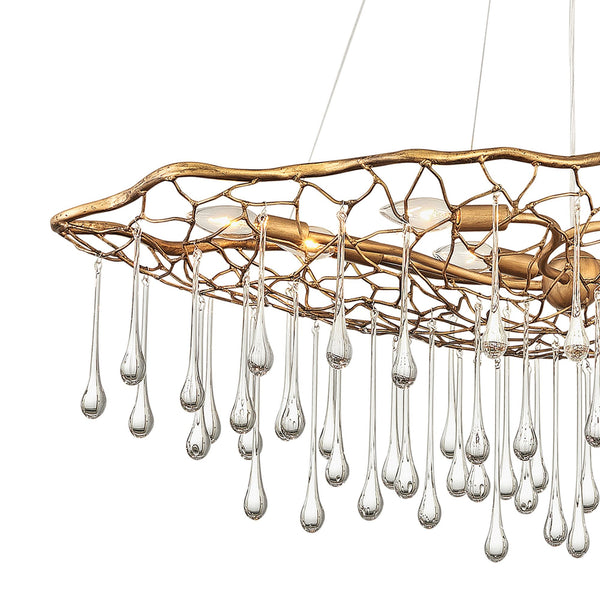 Laguna Eight Light Pendant in Burnished Gold