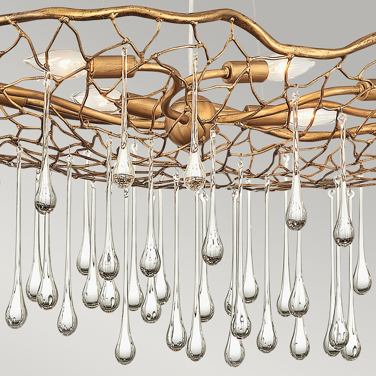 Laguna Eight Light Pendant in Burnished Gold