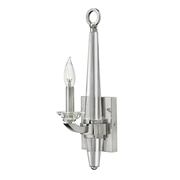 Ascher Single Arm Wall Light in Polished Nickel