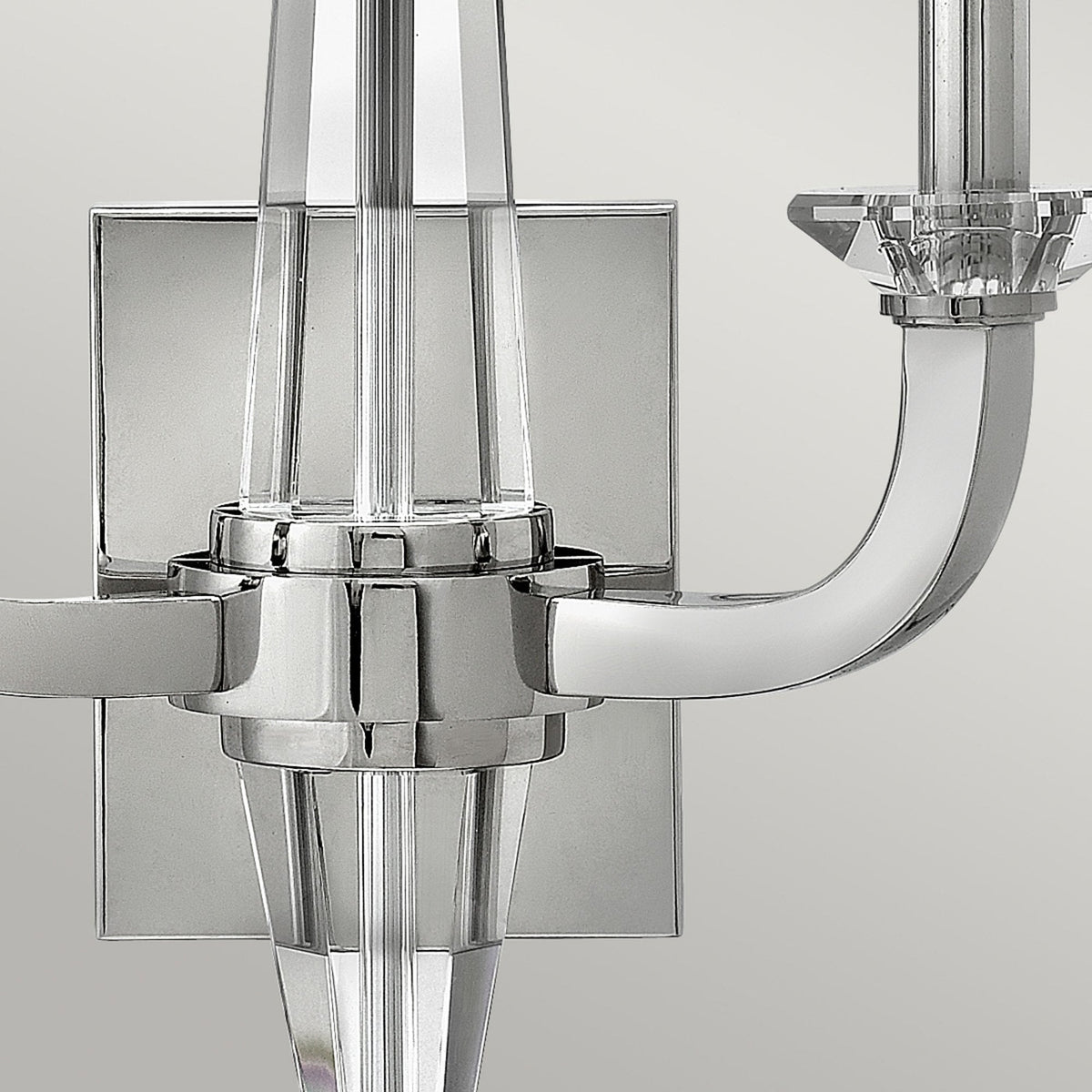 Ascher Twin Arm Wall Light in Polished Nickel