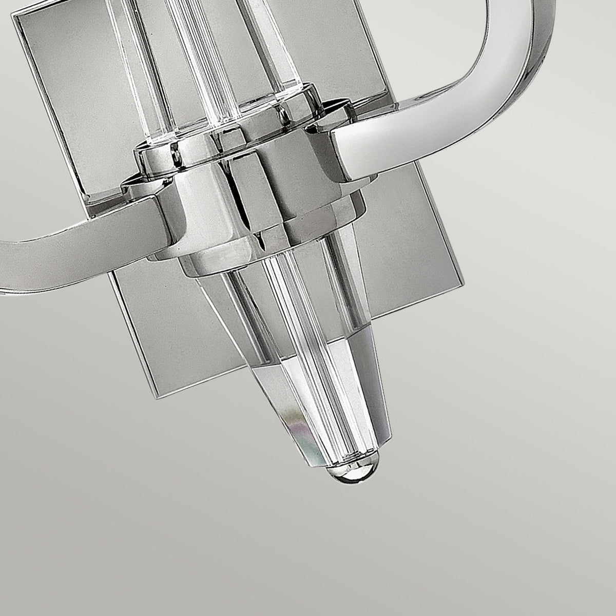 Ascher Twin Arm Wall Light in Polished Nickel