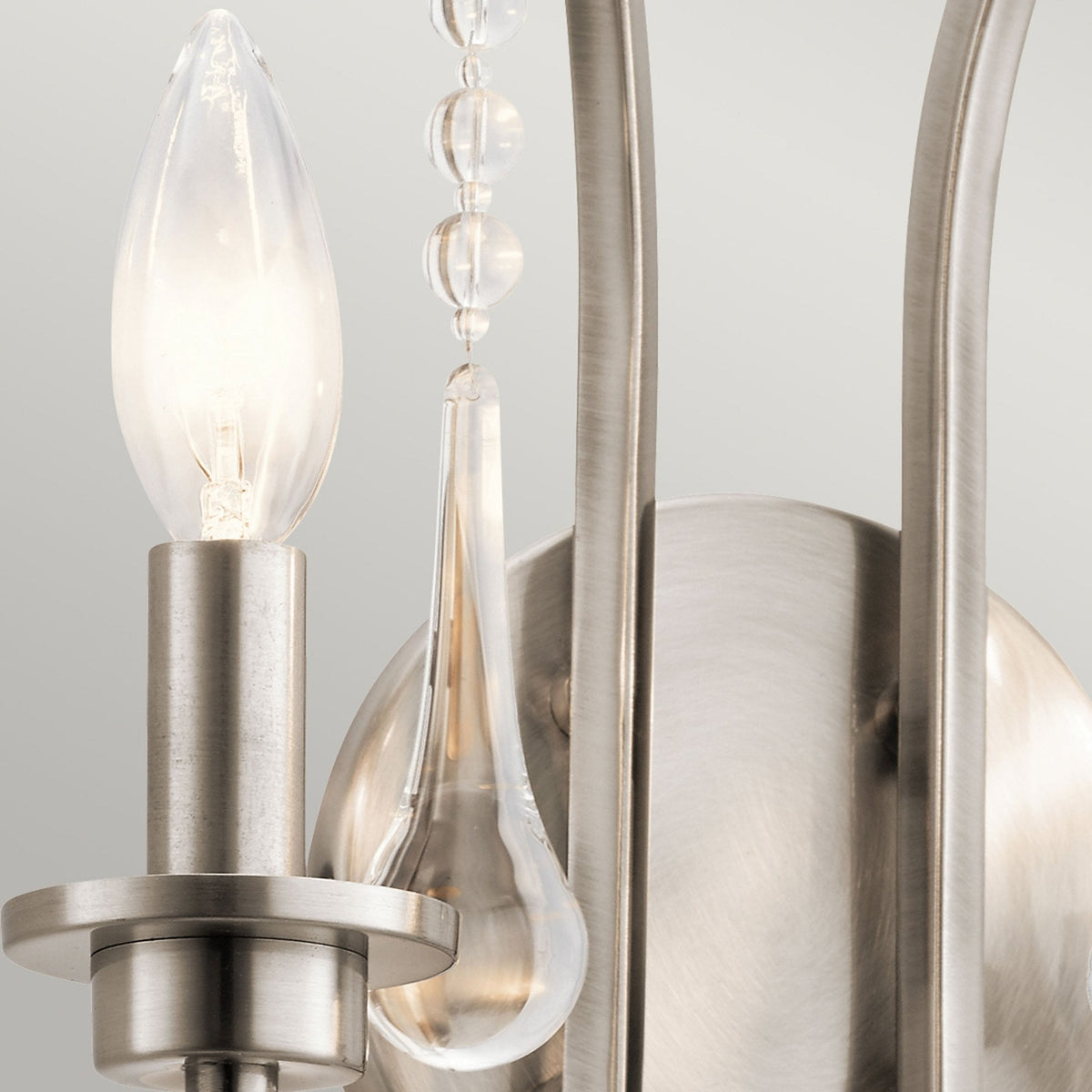 Karlee Twin Arm Wall Light in Classic Pewter