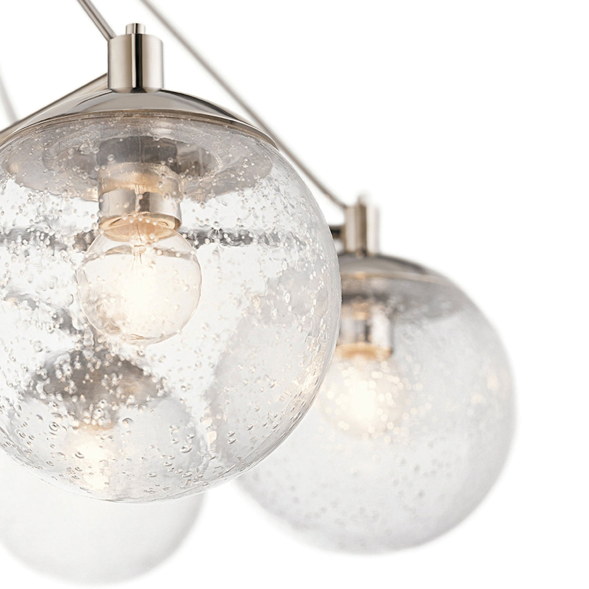 Marilyn Six Light Chandelier in Polished Nickel & Matt Black