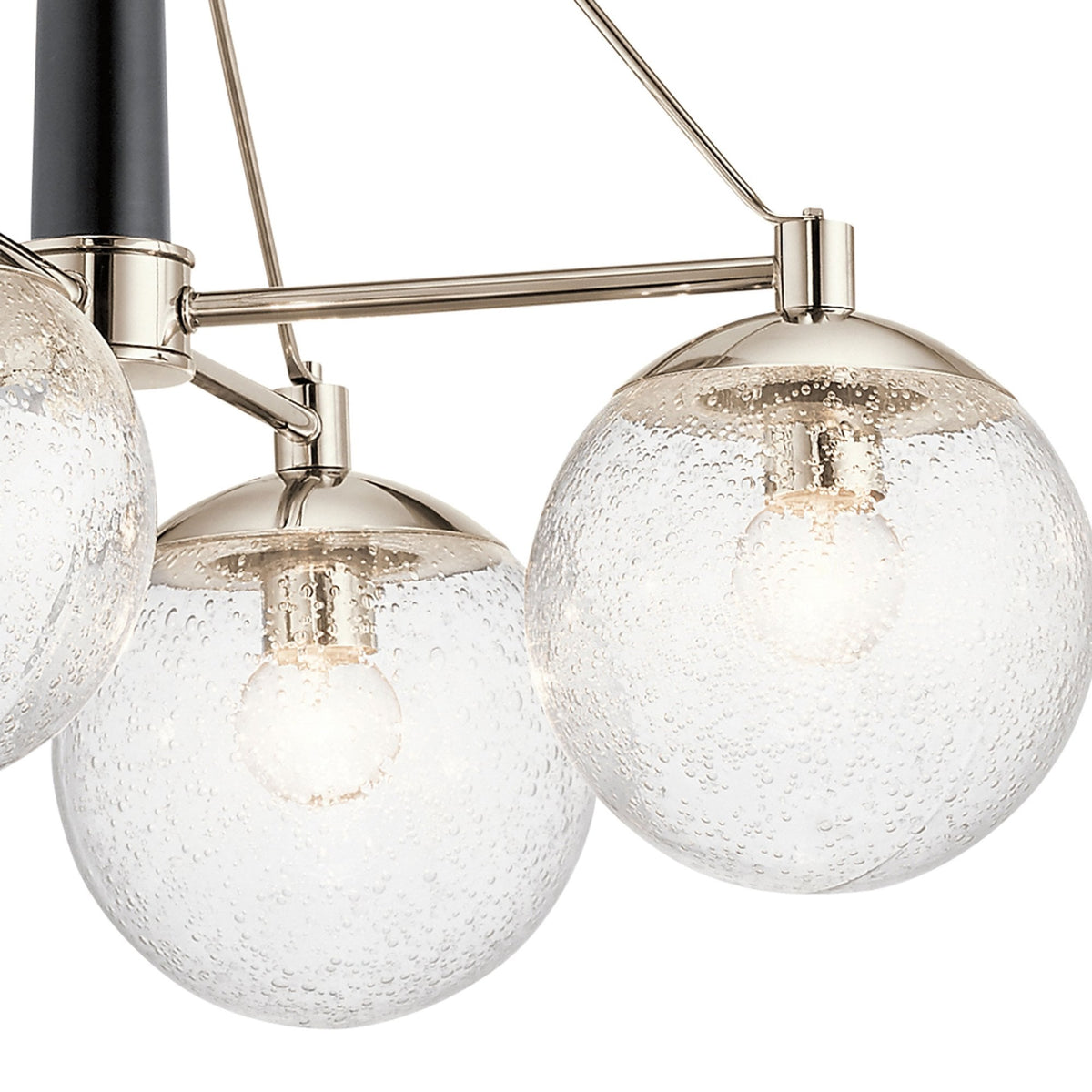 Marilyn Four Light Chandelier in Polished Nickel & Matt Black