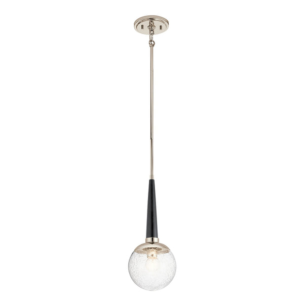 Marilyn Single Pendant in Polished Nickel & Matt Black