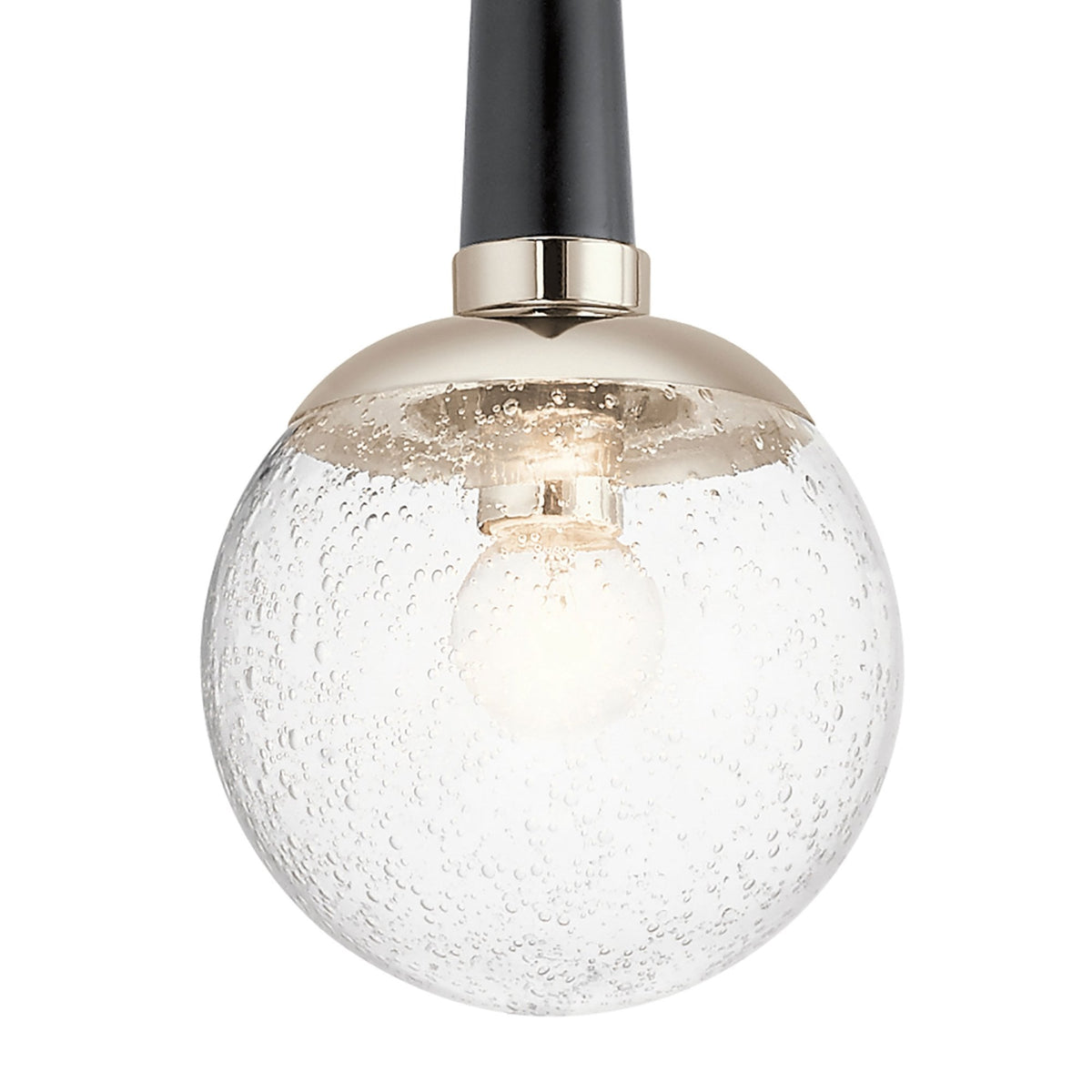 Marilyn Single Pendant in Polished Nickel & Matt Black