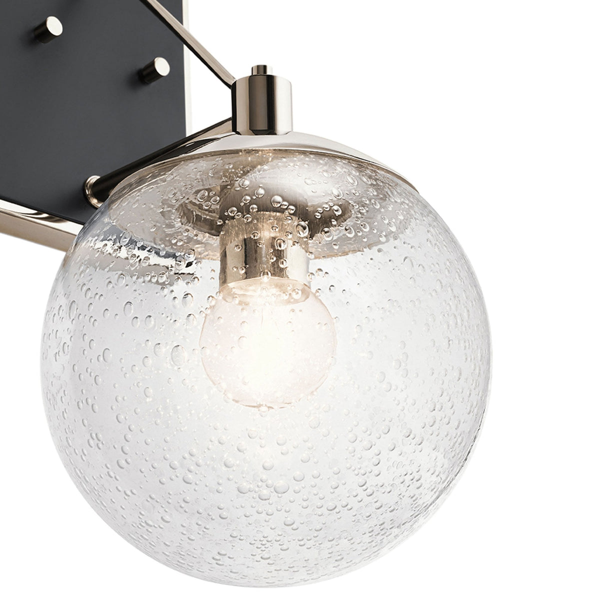 Marilyn Single Wall Light in Polished Nickel & Matt Black