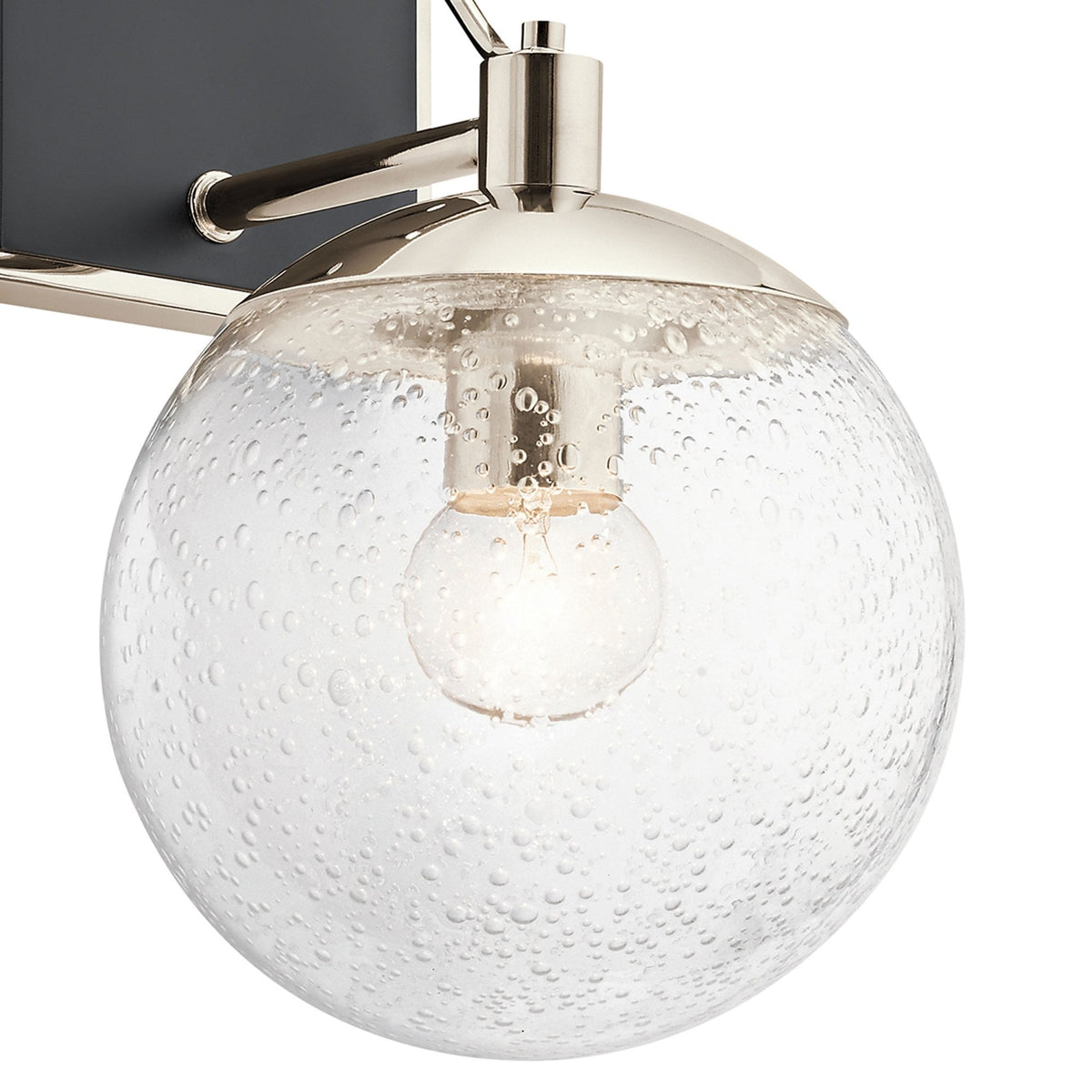 Marilyn Single Wall Light in Polished Nickel & Matt Black