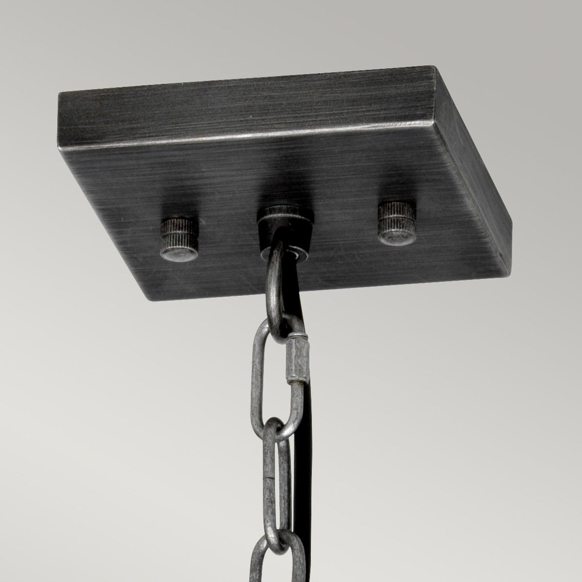 Louvre Single Lamp Pendant in a Gunmetal Finish