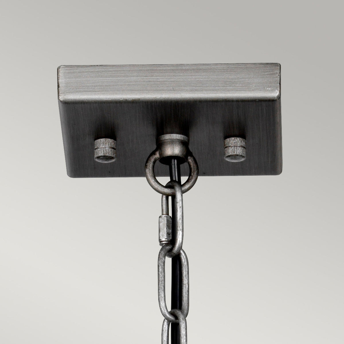 Louvre Four Lamp Pendant in a Gunmetal Finish