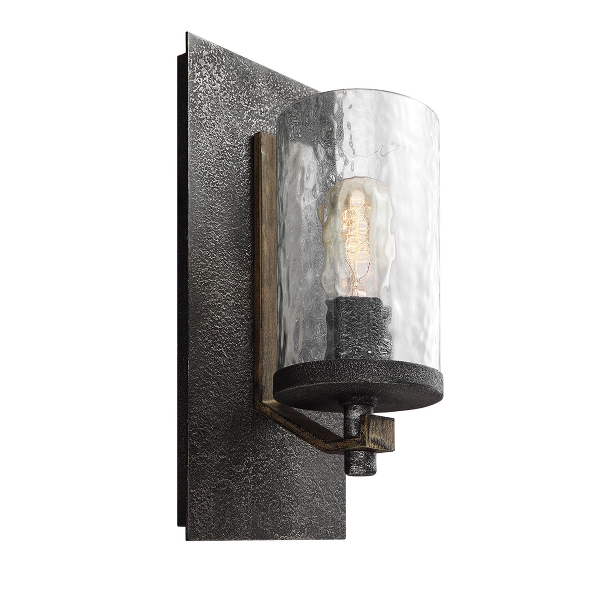Angelo Wall Light with Distressed Weather Oak
