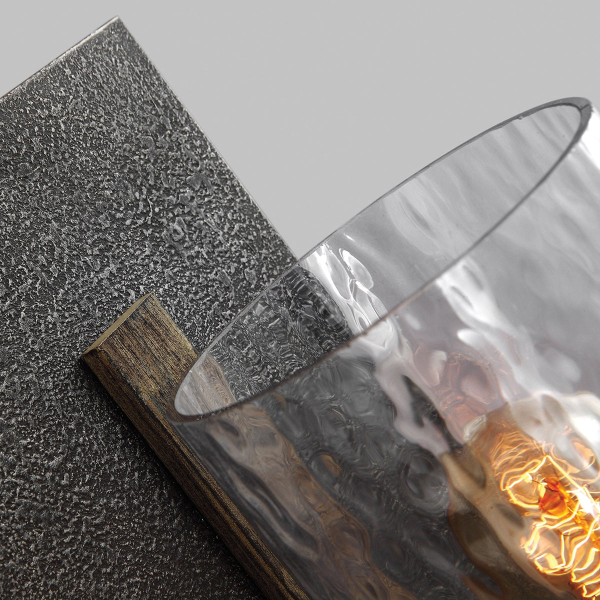 Angelo Wall Light with Distressed Weather Oak