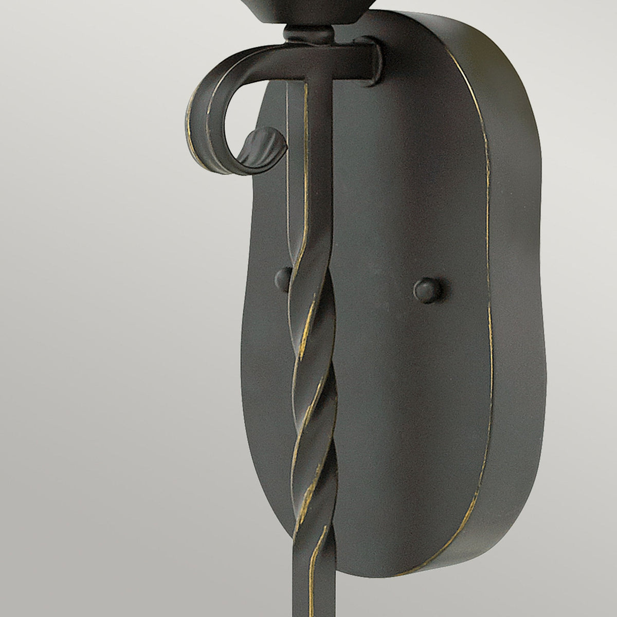 Casa Single Wall Light in Olde Black with Seeded Clear Glass