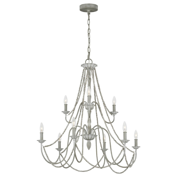 Maryville Nine Light Chandelier in Washed Grey
