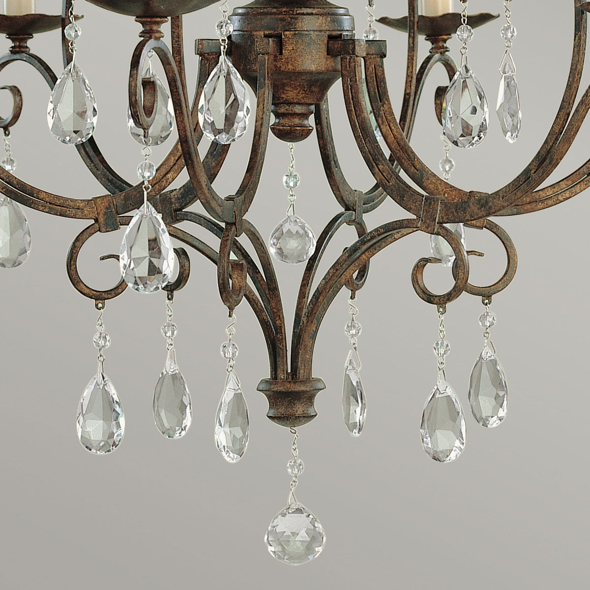 Chateau Six Light Chandelier in Mocha Bronze