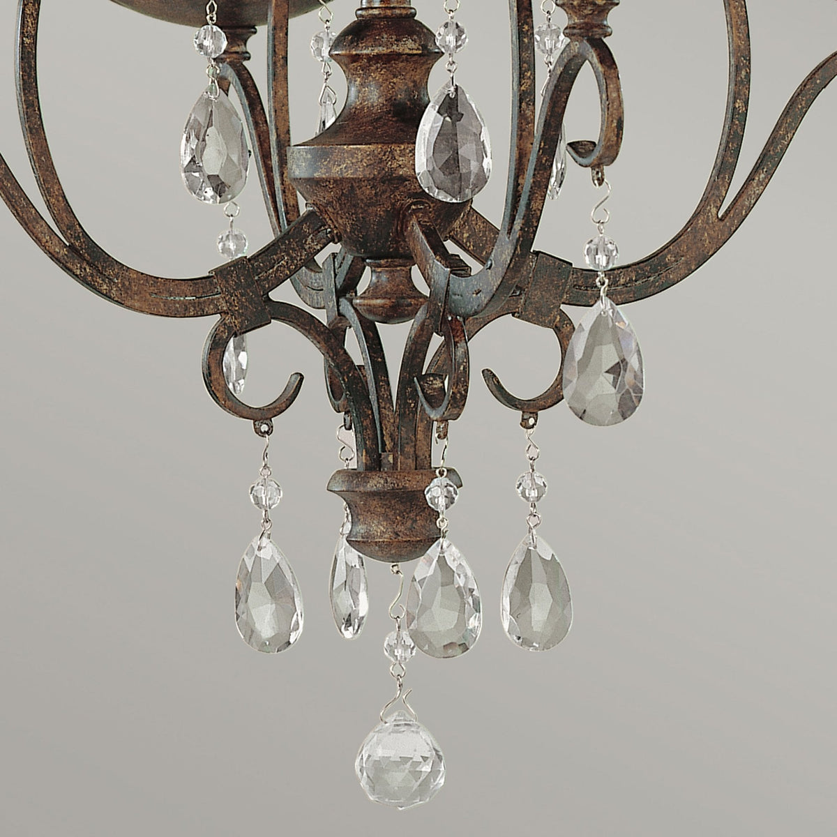 Chateau Four Light Chandelier in Mocha Bronze