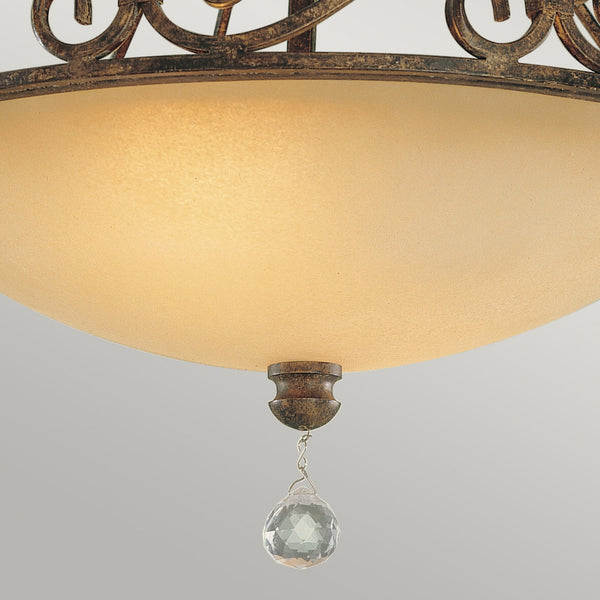 Chateau Semi Flush Ceiling Light in Mocha Bronze