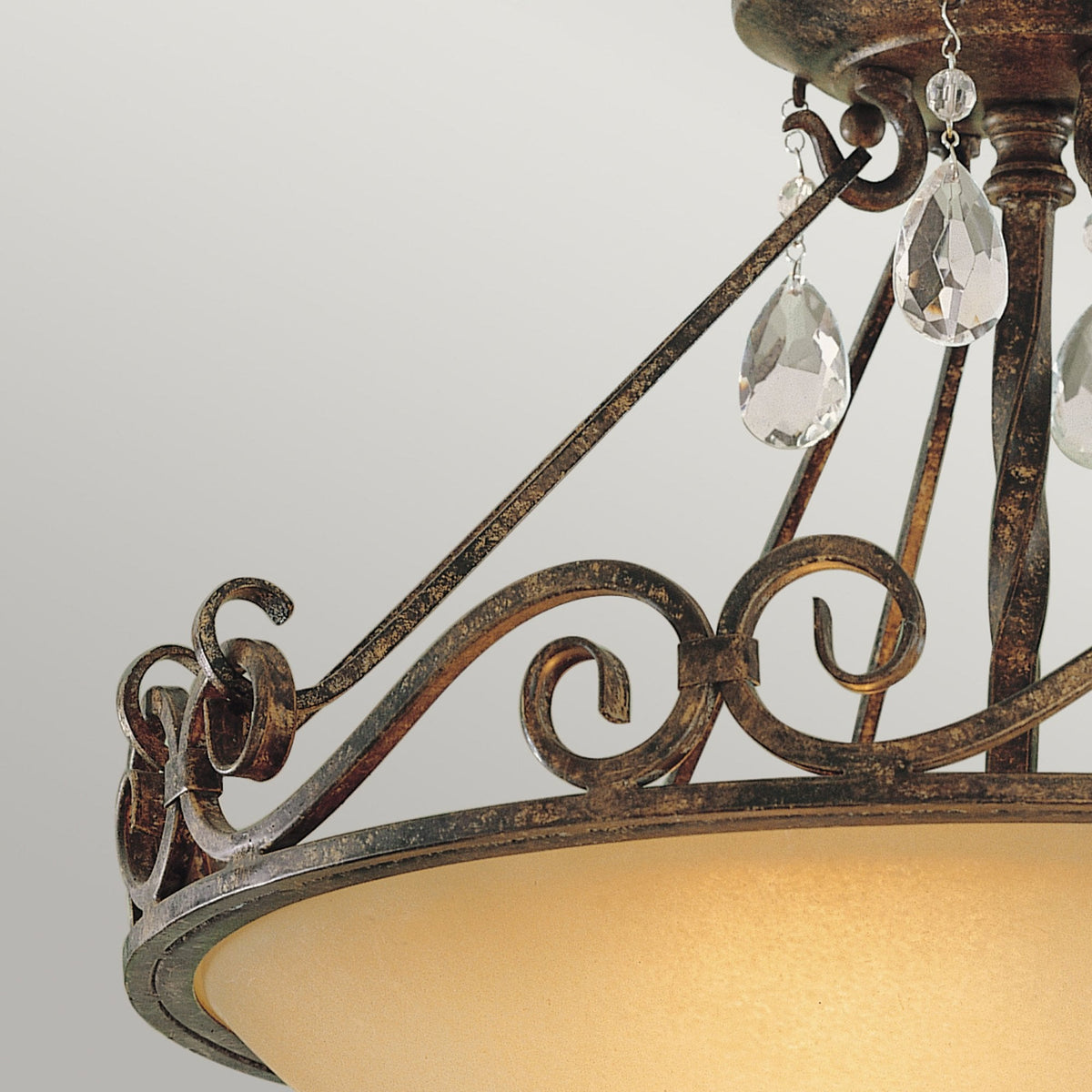 Chateau Semi Flush Ceiling Light in Mocha Bronze