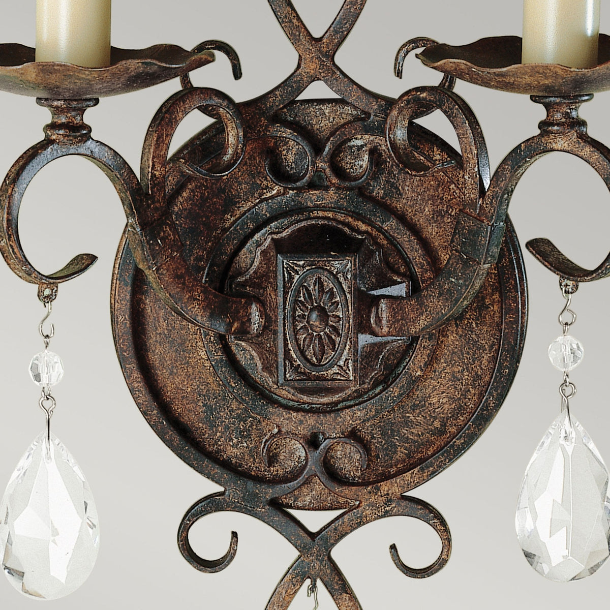 Chateau Two Arm Wall Light in Mocha Bronze