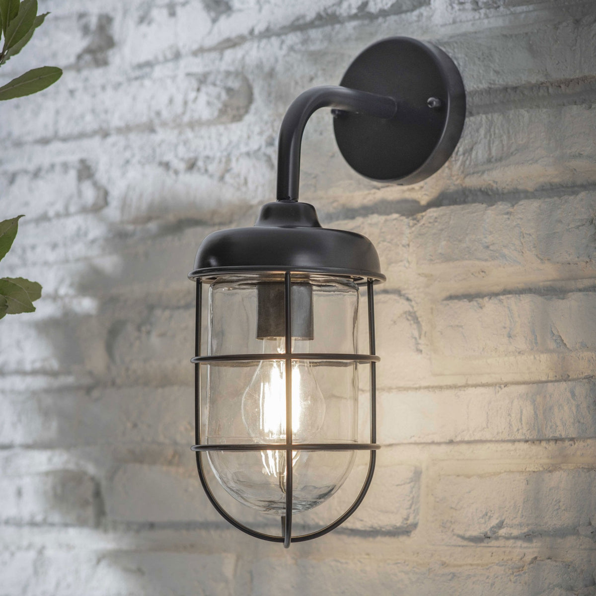 Harbour Outdoor Wall Light in Carbon