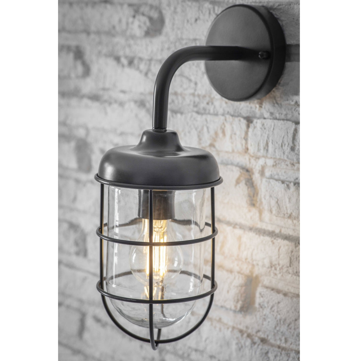 Harbour Outdoor Wall Light in Carbon