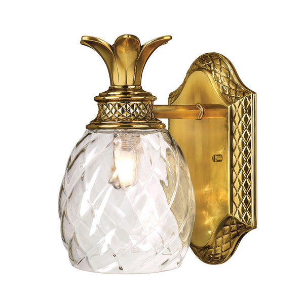 Plantation Bathroom IP44 Wall Light in Burnished Brass