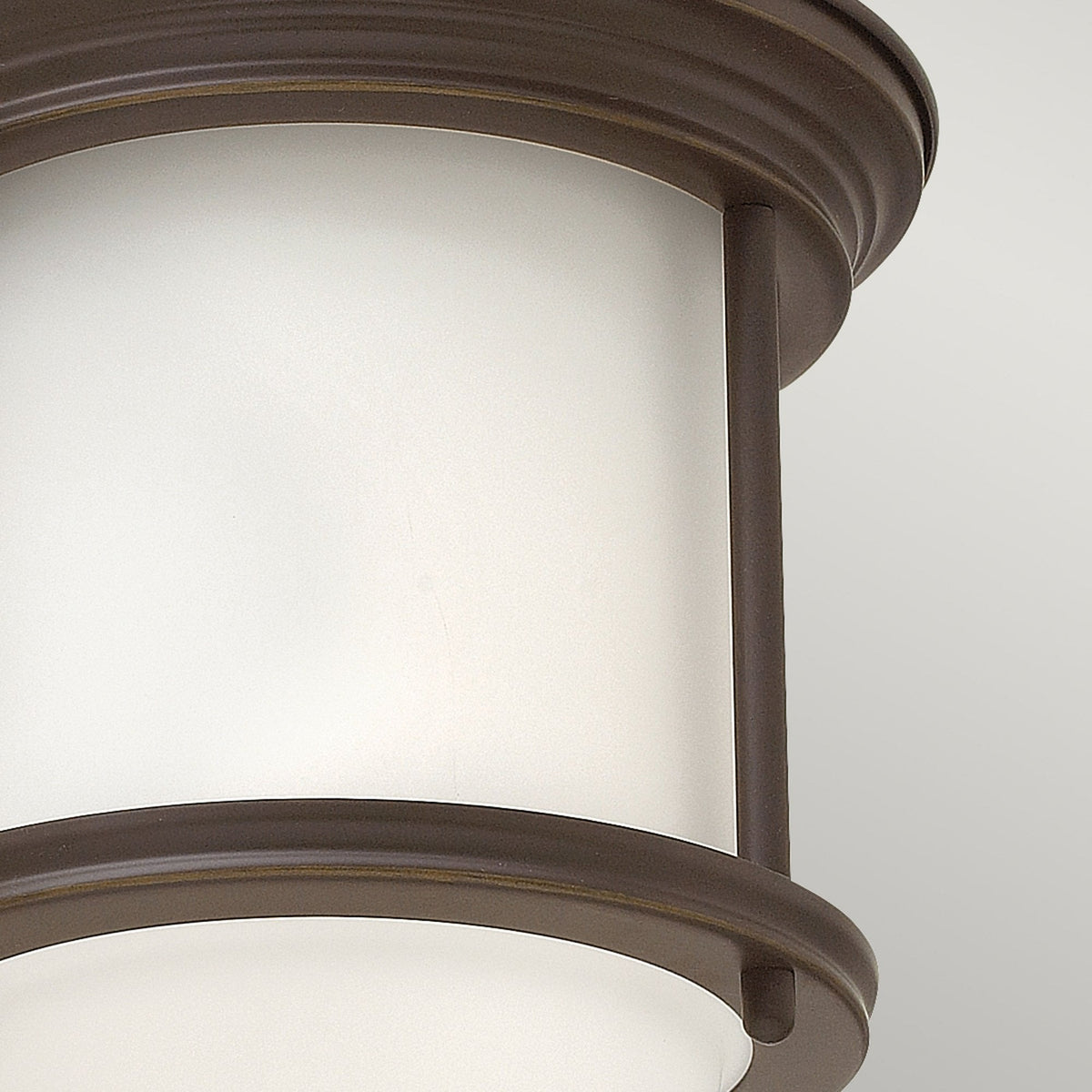 Hadrian Mini IP44 Ceiling Light in Oil Rubbed Bronze & Opal Glass