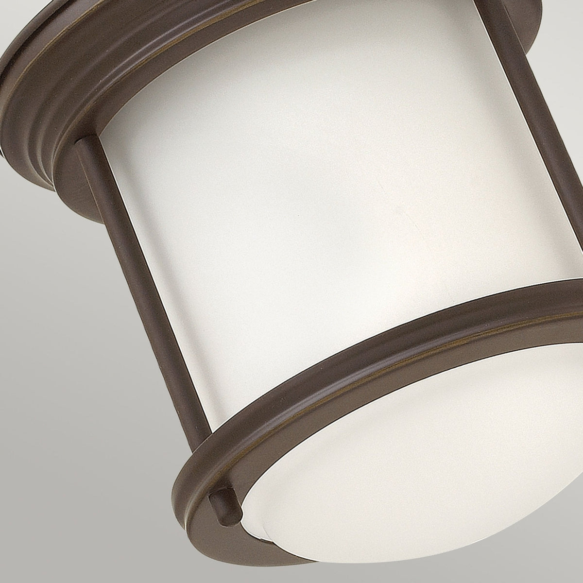 Hadrian Mini IP44 Ceiling Light in Oil Rubbed Bronze & Opal Glass
