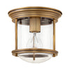 Hadrian Mini IP44 Ceiling Light in Brushed Bronze & Clear Glass