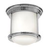 Hadrian Mini IP44 Ceiling Light in Chrome & Opal Glass