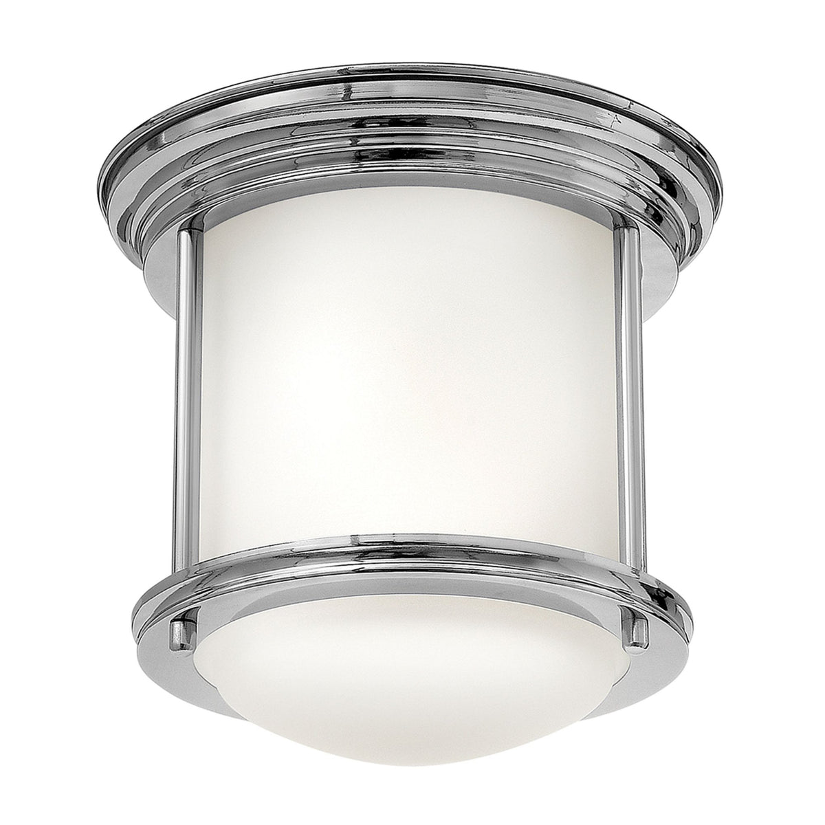 Hadrian Mini IP44 Ceiling Light in Chrome & Opal Glass