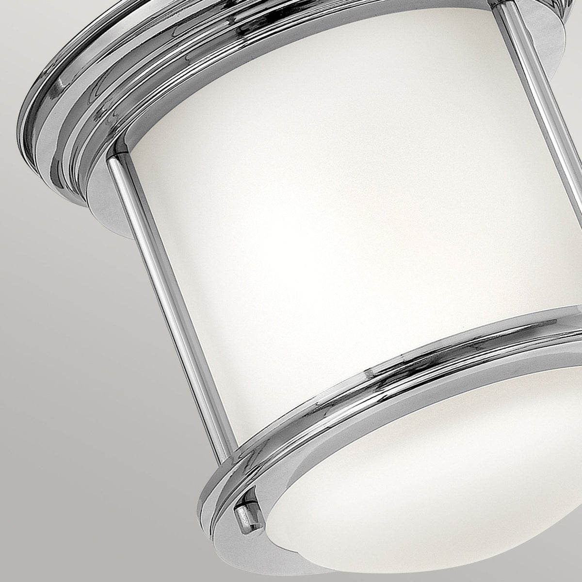 Hadrian Mini IP44 Ceiling Light in Chrome & Opal Glass