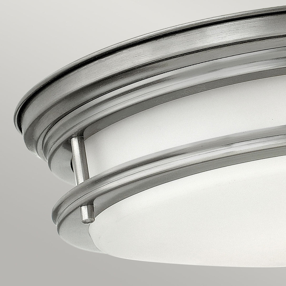 Hadrian IP44 Ceiling Light in Antique Nickel & Opal Glass