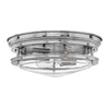 Hadrian IP44 Ceiling Light in Chrome & Clear Glass