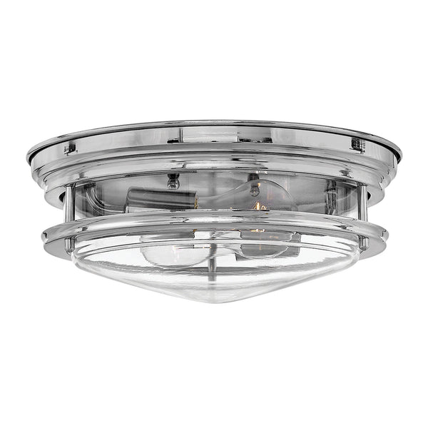 Hadrian IP44 Ceiling Light in Chrome & Clear Glass