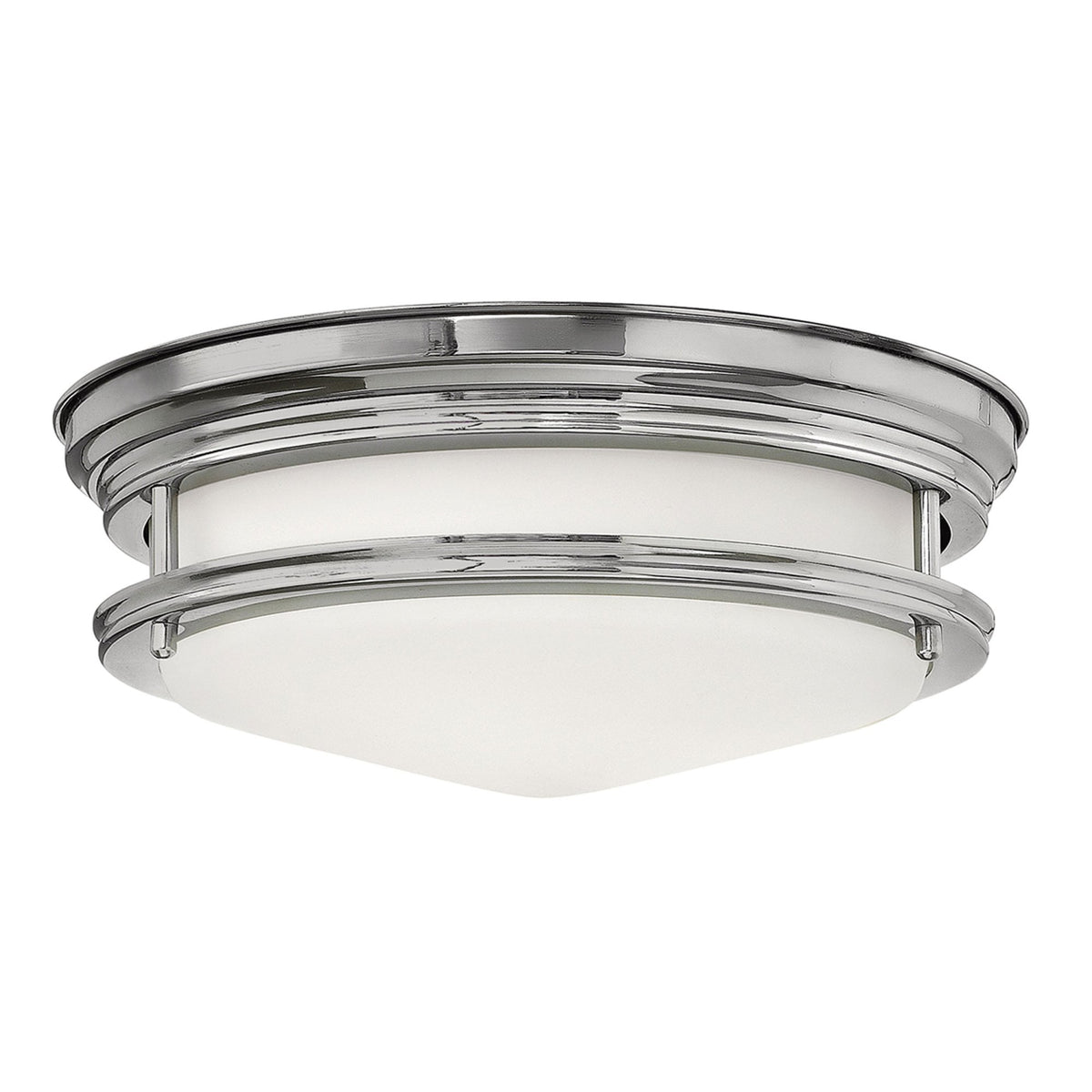 Hadrian IP44 Ceiling Light in Chrome & Opal Glass