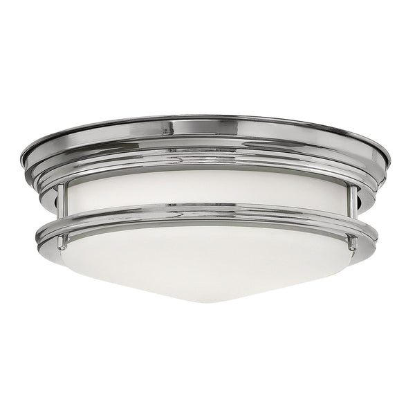 Hadrian IP44 Ceiling Light in Chrome & Opal Glass