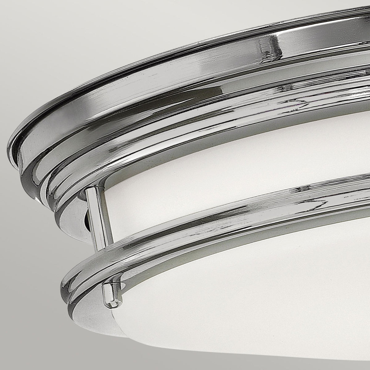 Hadrian IP44 Ceiling Light in Chrome & Opal Glass