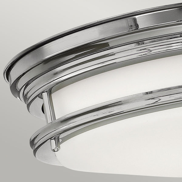 Hadrian IP44 Ceiling Light in Chrome & Opal Glass