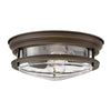 Hadrian IP44 Ceiling Light in Oil Rubbed Bronze & Clear Glass