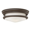 Hadrian IP44 Ceiling Light in Oil Rubbed Bronze & Opal Glass