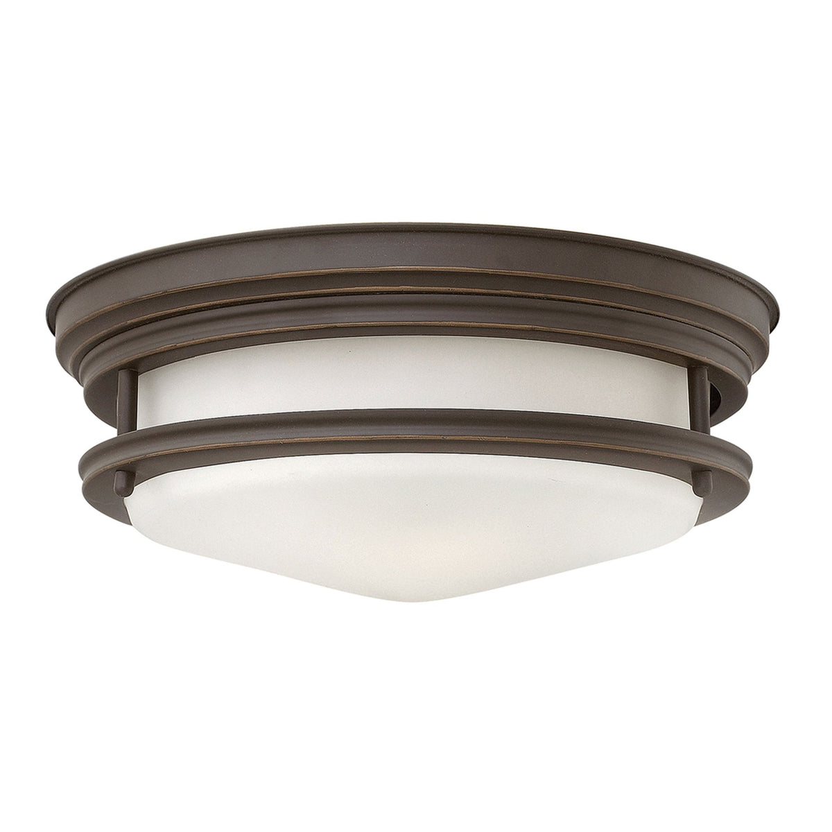 Hadrian IP44 Ceiling Light in Oil Rubbed Bronze & Opal Glass
