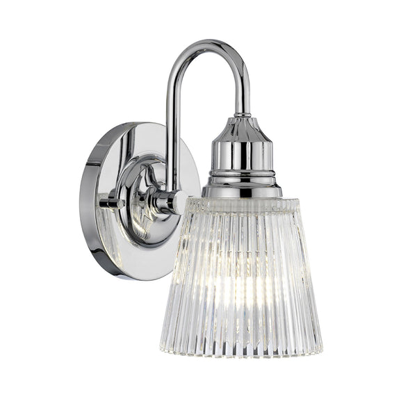 Addison IP44 Single Arm Wall Light in Polished Chrome